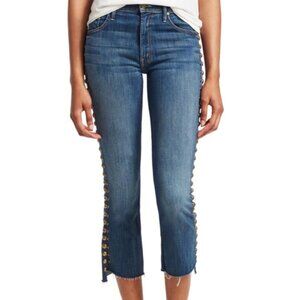 Mother The Insider Crop Step Fray Rough Stud Jean - SIZE 29